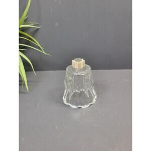 Vintage Votive Pegged Cup, Clear Tulip Homco, Candle Holder, Home Interior